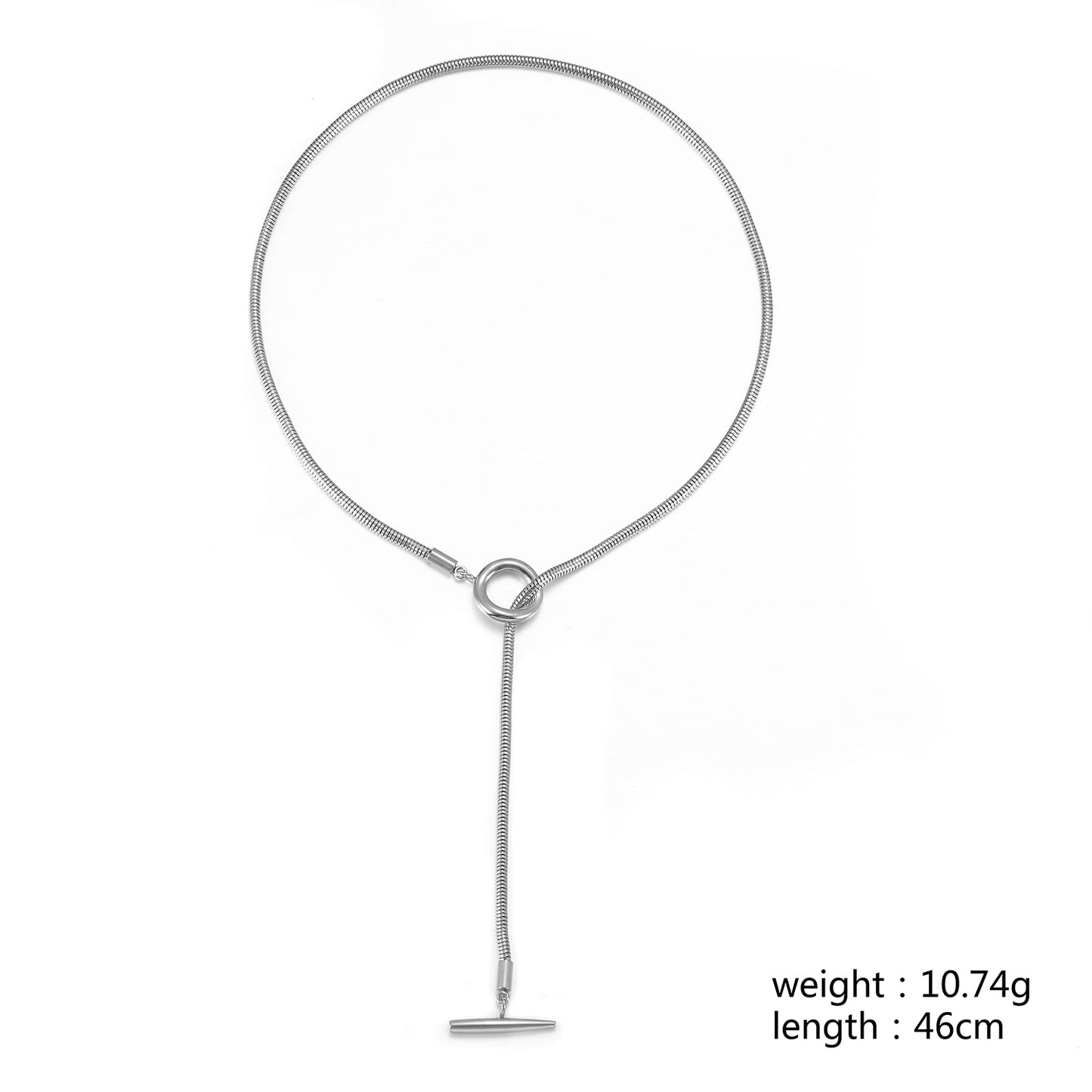 Solid color chain necklace-NSSN840ST