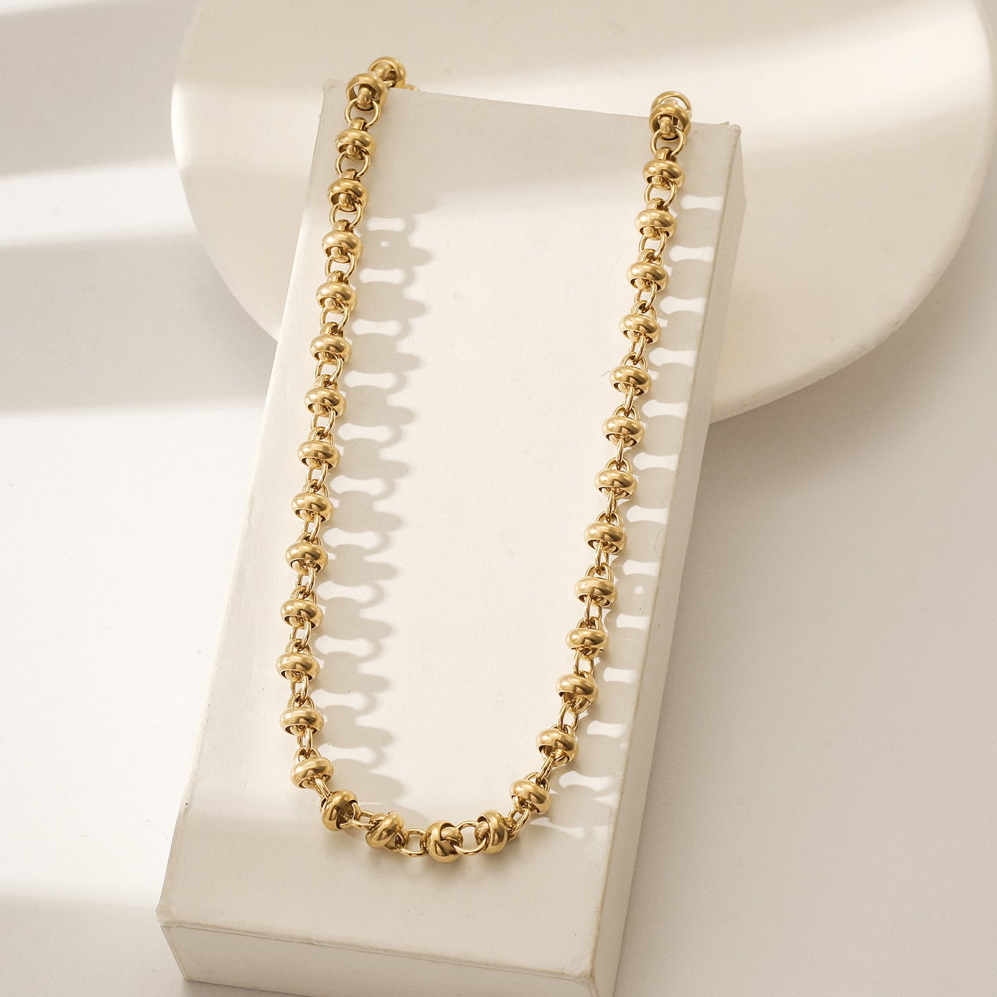Stainless steel hollow necklace-NSSN858SGC