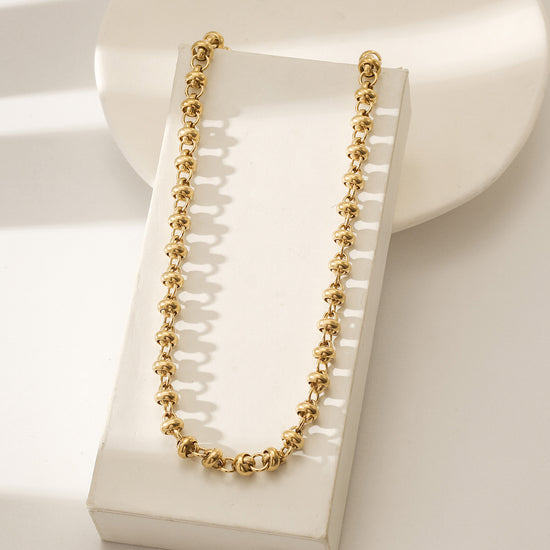 Stainless steel hollow necklace-NSSN858SGC