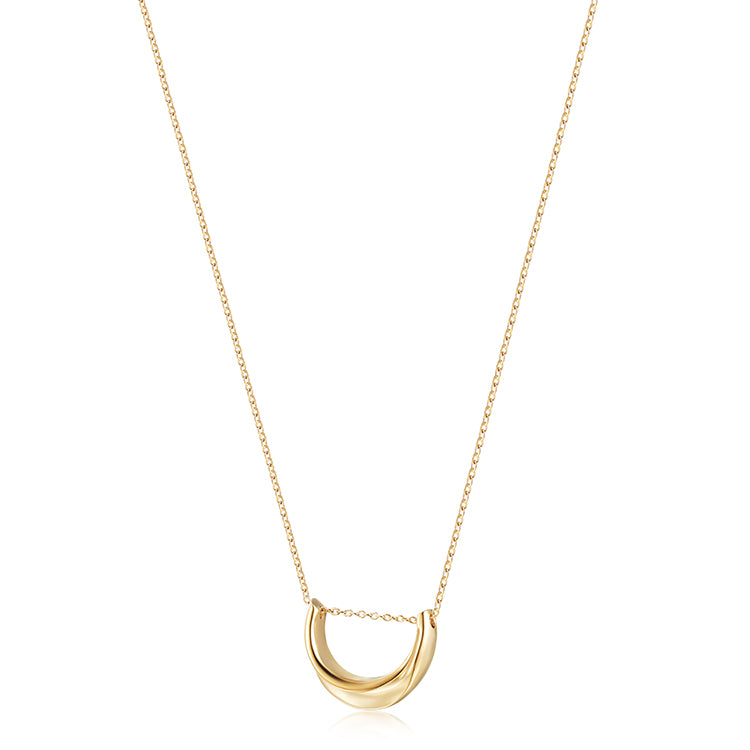 High polished pendant necklace-NSSN863STGC