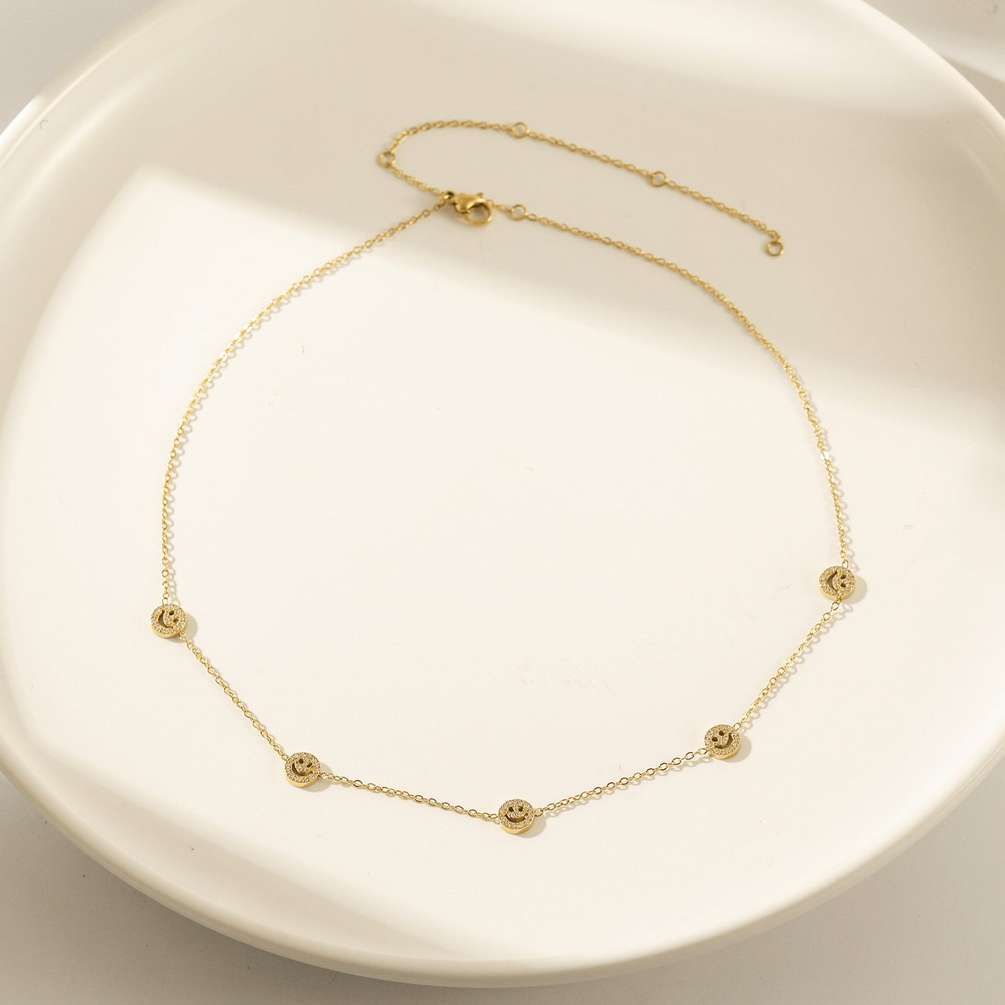 Emoji CZ Lond Necklace - NSSN869STGCZD
