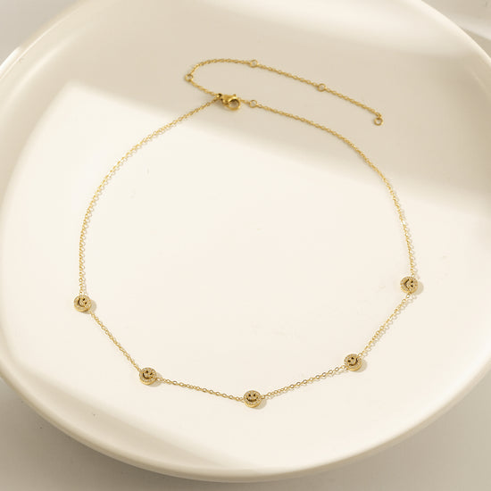 Emoji CZ Lond Necklace - NSSN869STGCZD
