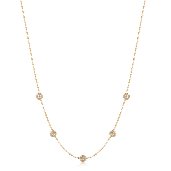 Emoji CZ Lond Necklace - NSSN869STGCZD