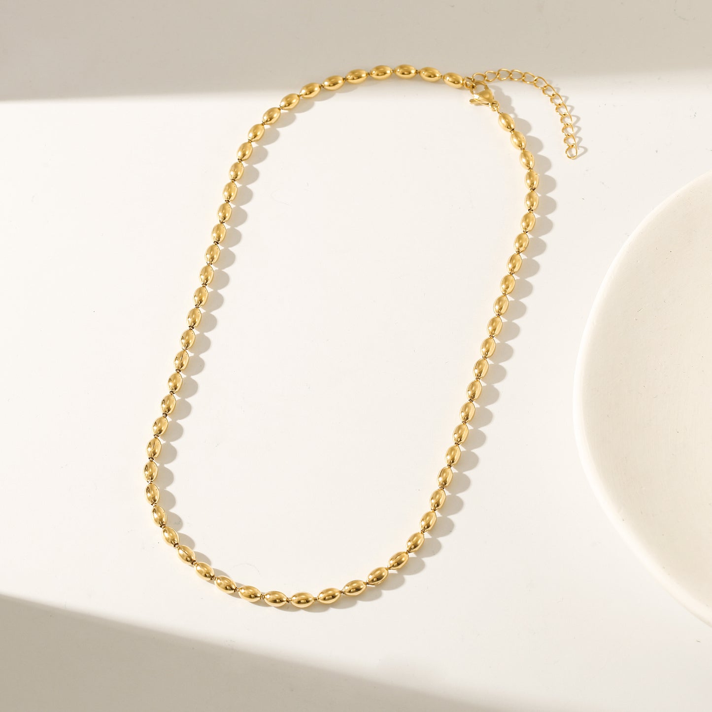 Bead Charm Necklace - NSSN872STGC-16