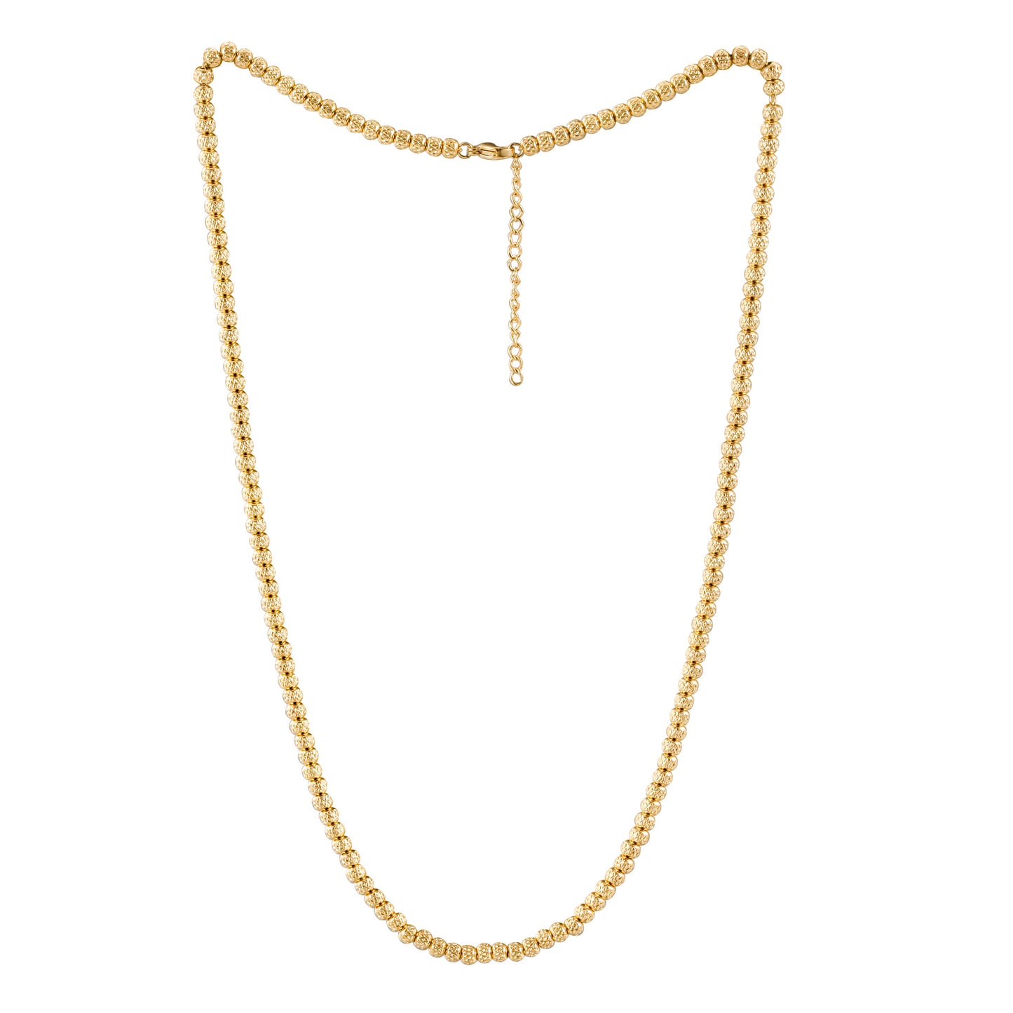 Bead Long Necklace - NSSN873STGC-21.5