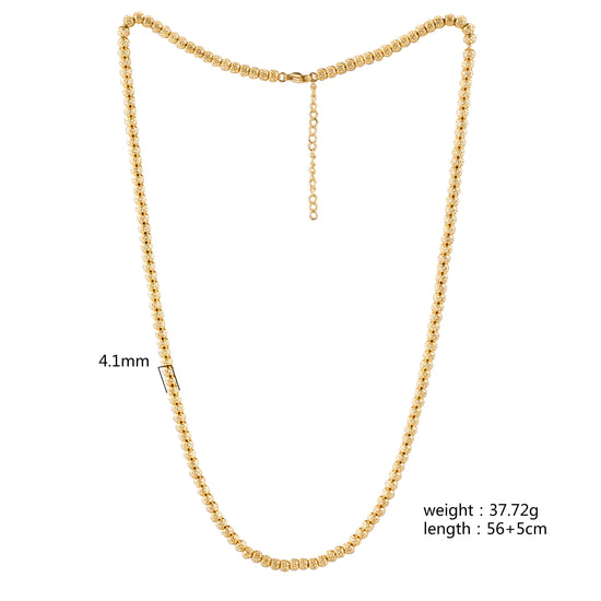 Bead Long Necklace - NSSN873STGC-21.5