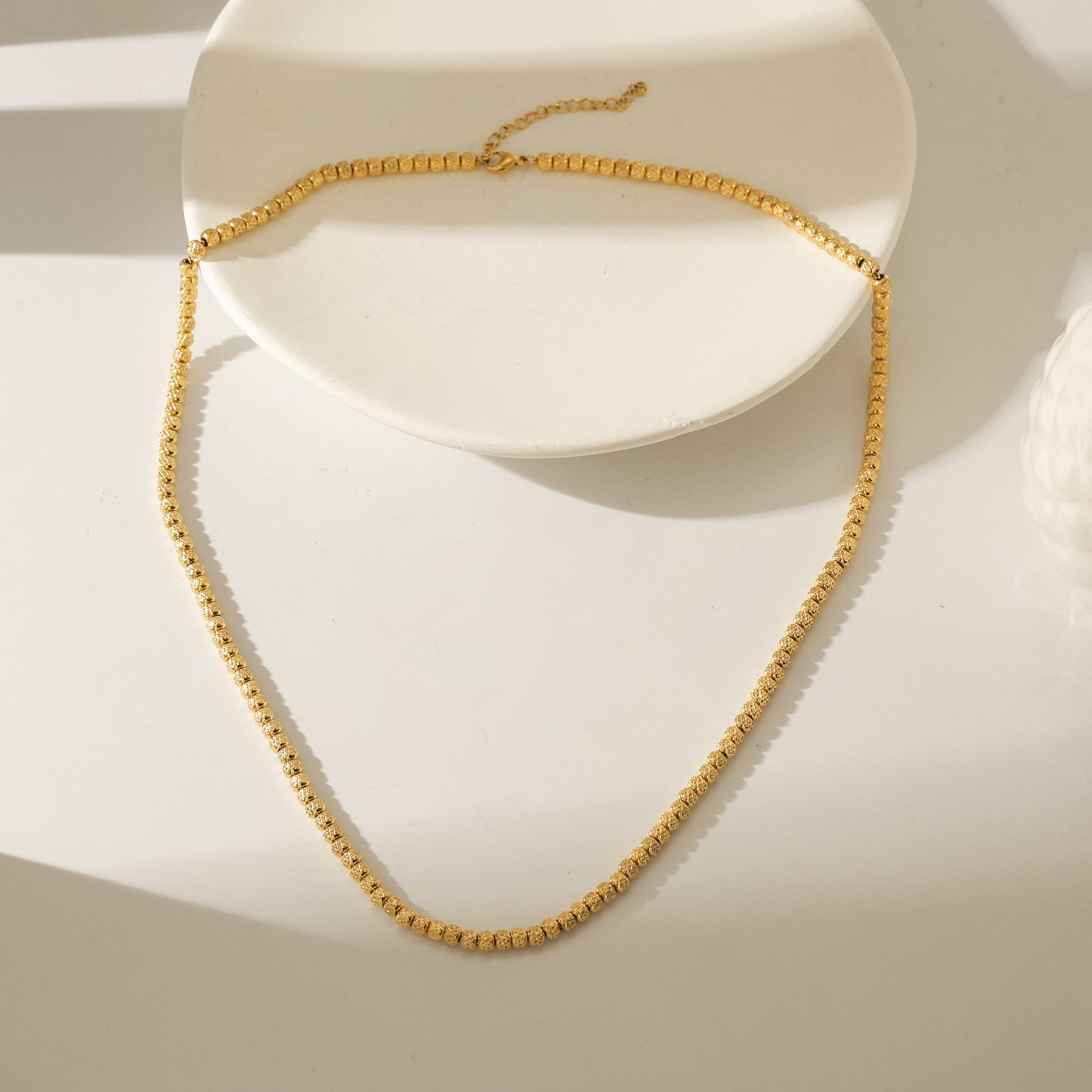 Bead Long Necklace - NSSN873STGC-21.5