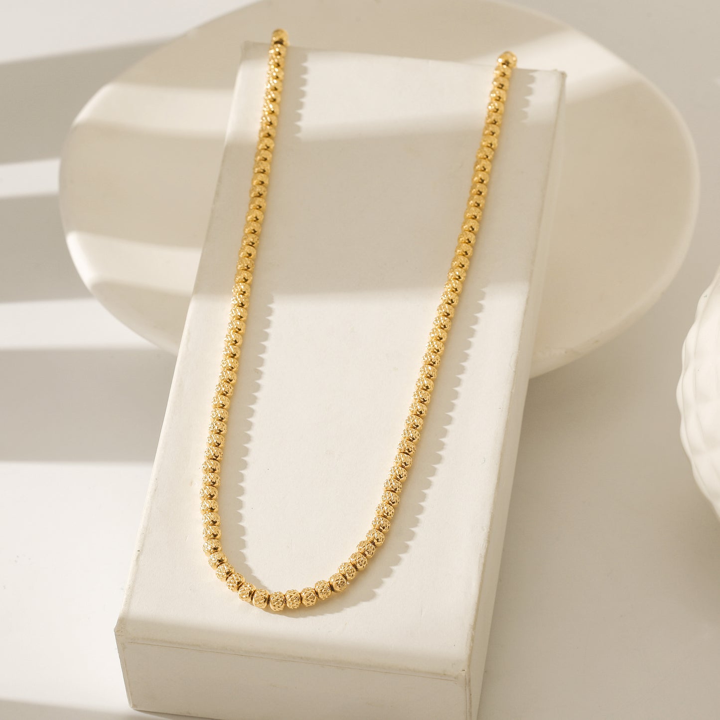Bead Long Necklace - NSSN873STGC-21.5