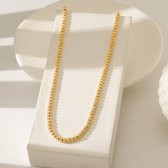 Bead Long Necklace - NSSN873STGC-21.5