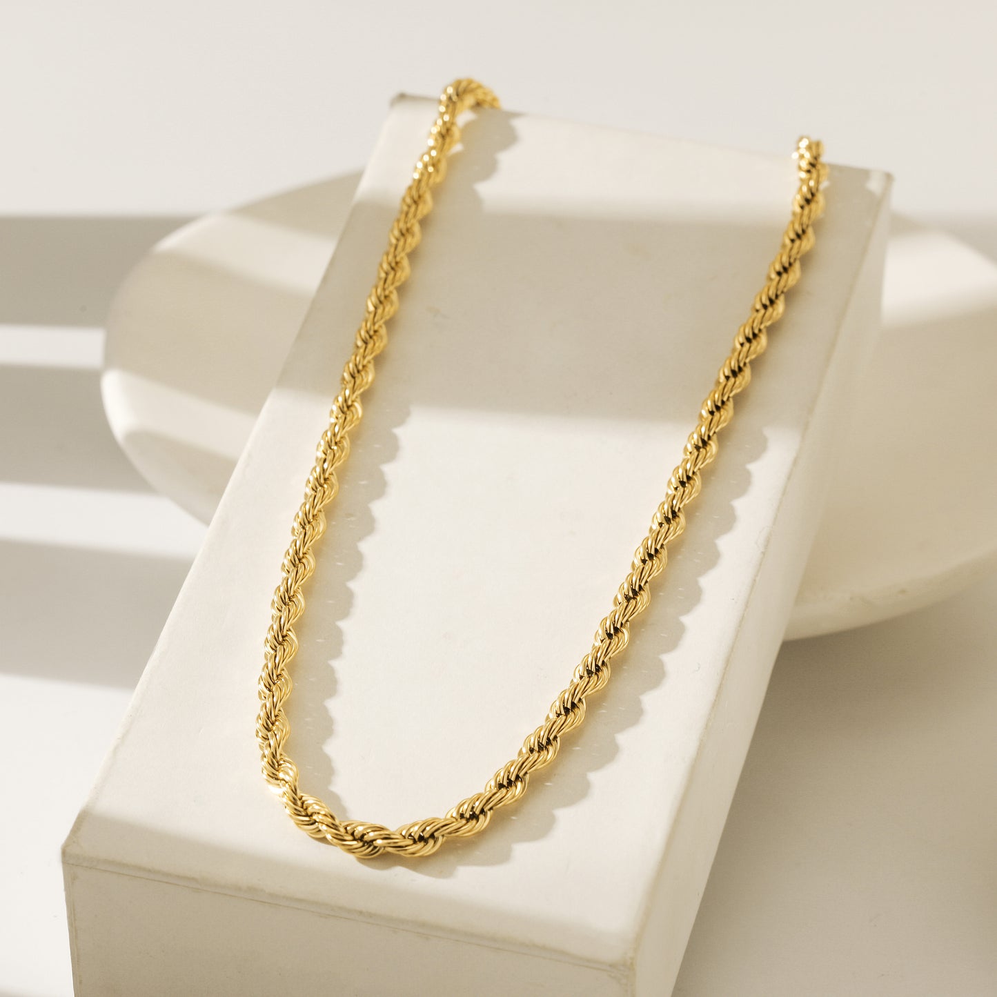 Twisted Gold Necklace -NSSN875STGC-4.85-16.5