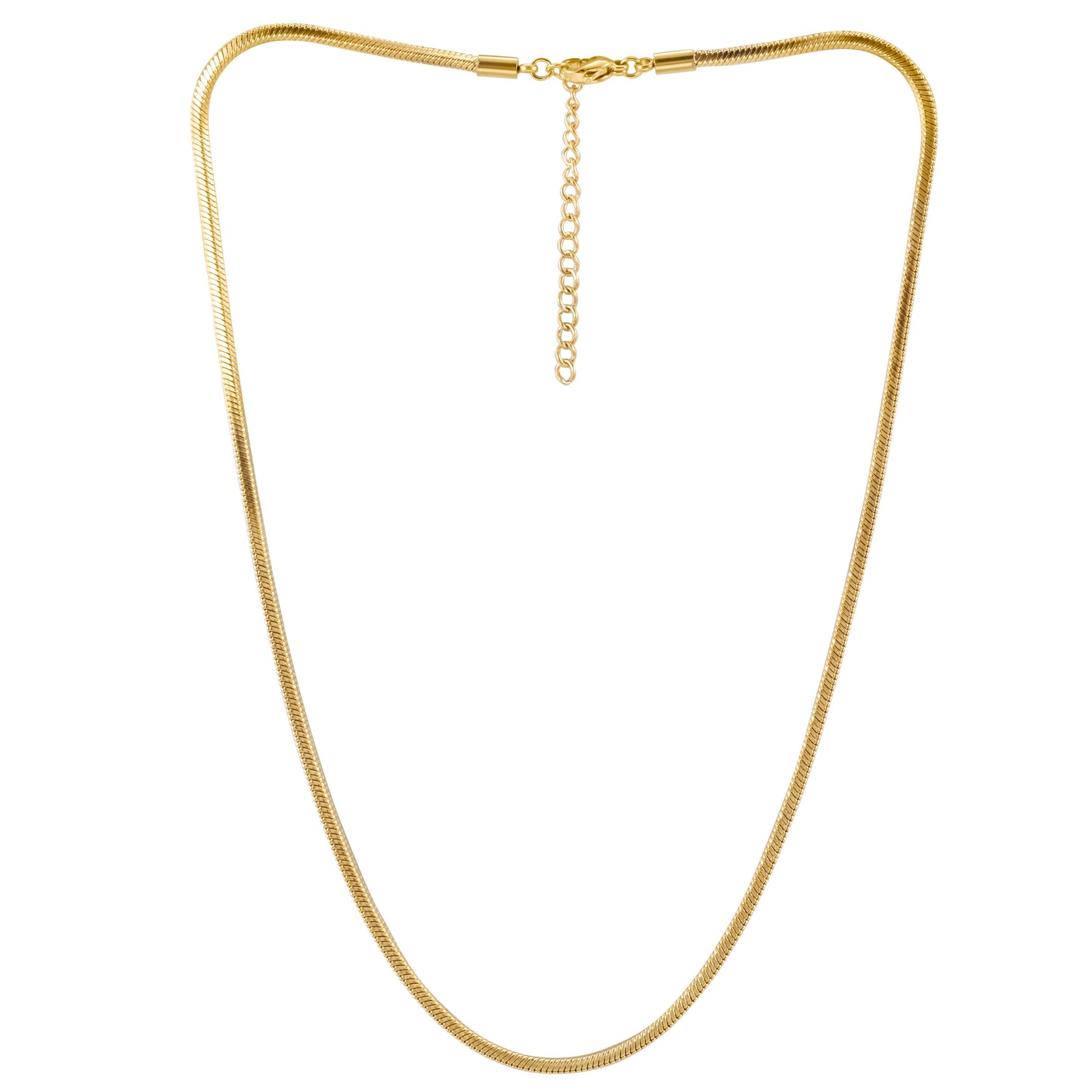 Herringbone Gold Chain Necklace - NSSN876STGC-16.5