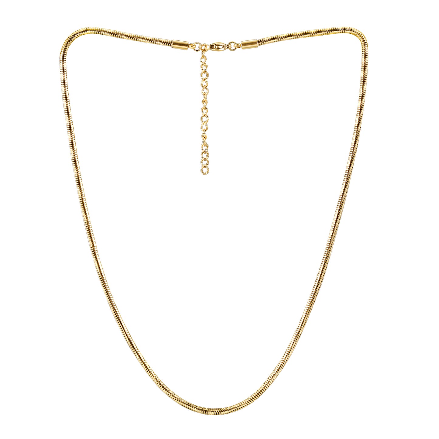 Herringbone Gold Chain Necklace - NSSN877STGC-16.5