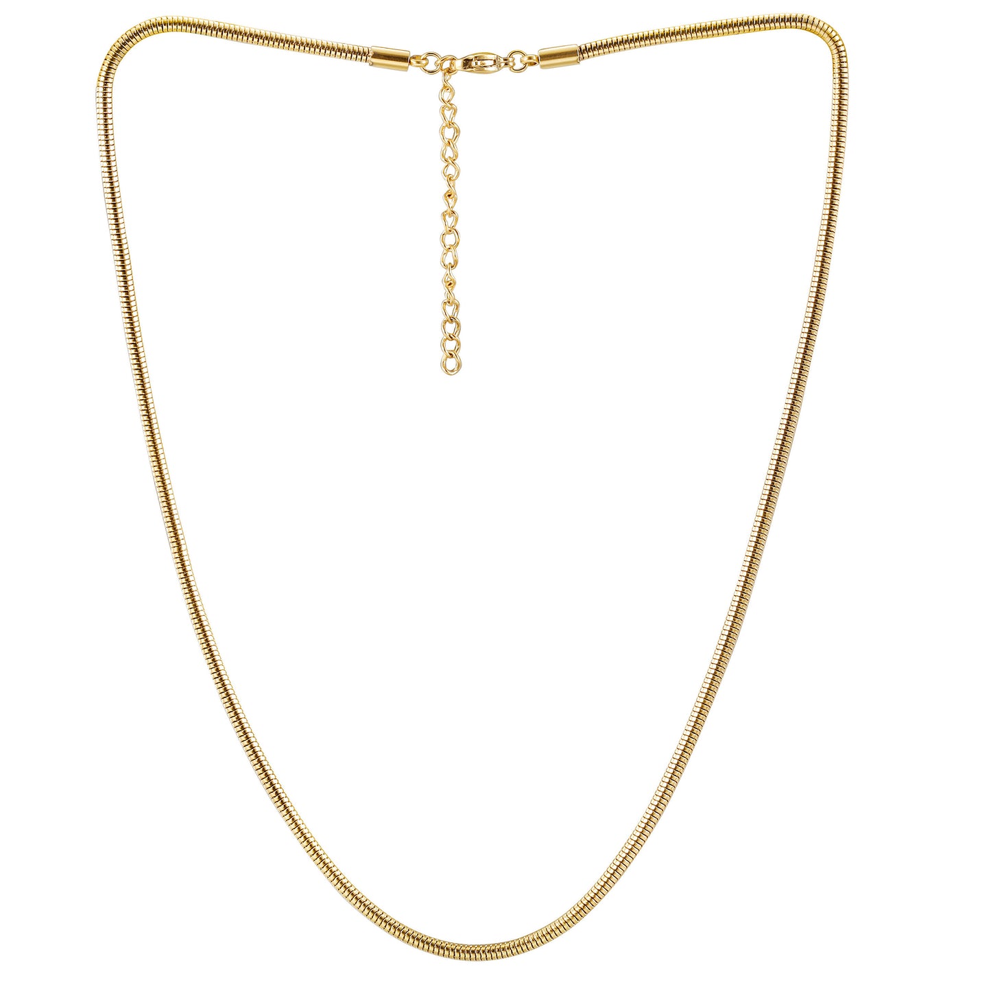 Herringbone Gold Chain Necklace - NSSN877STGC-16.5