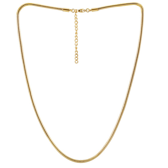 Herringbone Gold Chain Necklace - NSSN877STGC-16.5