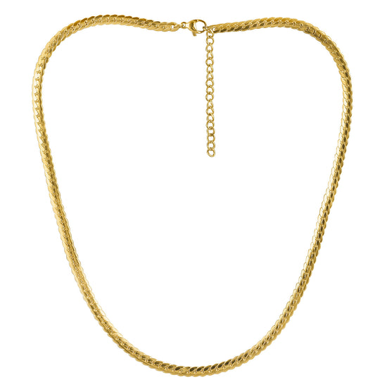 Gold Snake Necklace - NSSN881STGC-16.2