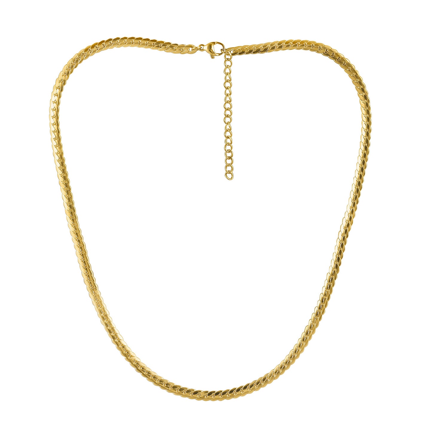 Gold Snake Necklace - NSSN881STGC-16.2
