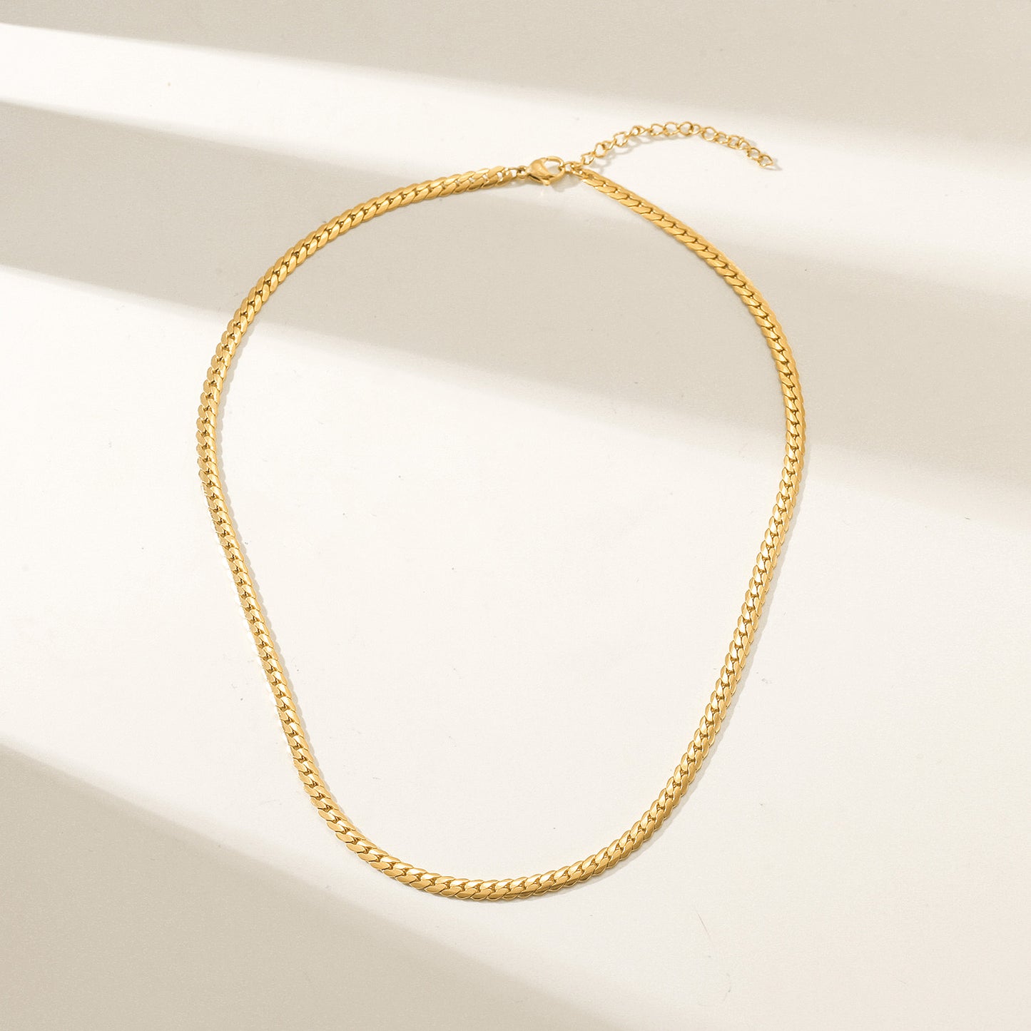 Gold Snake Necklace - NSSN881STGC-16.2