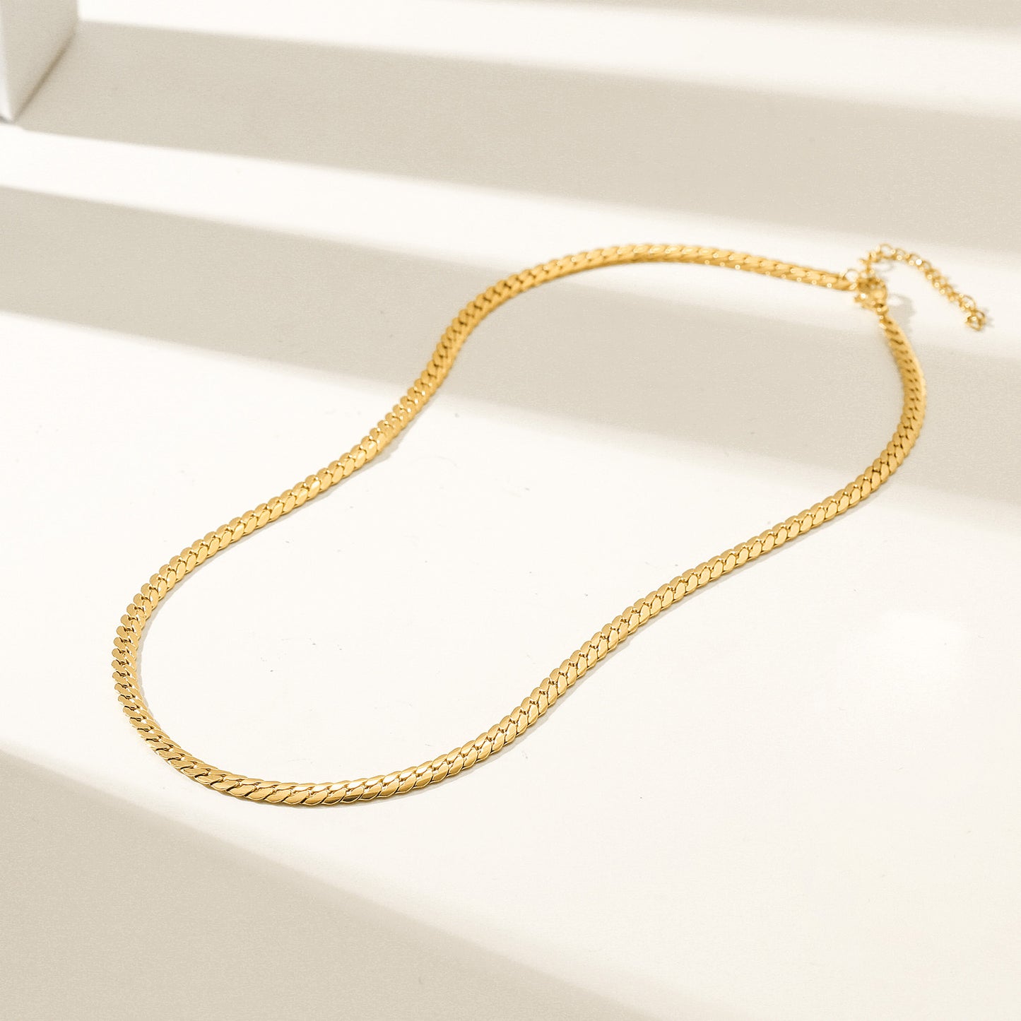 Gold Snake Necklace - NSSN881STGC-16.2