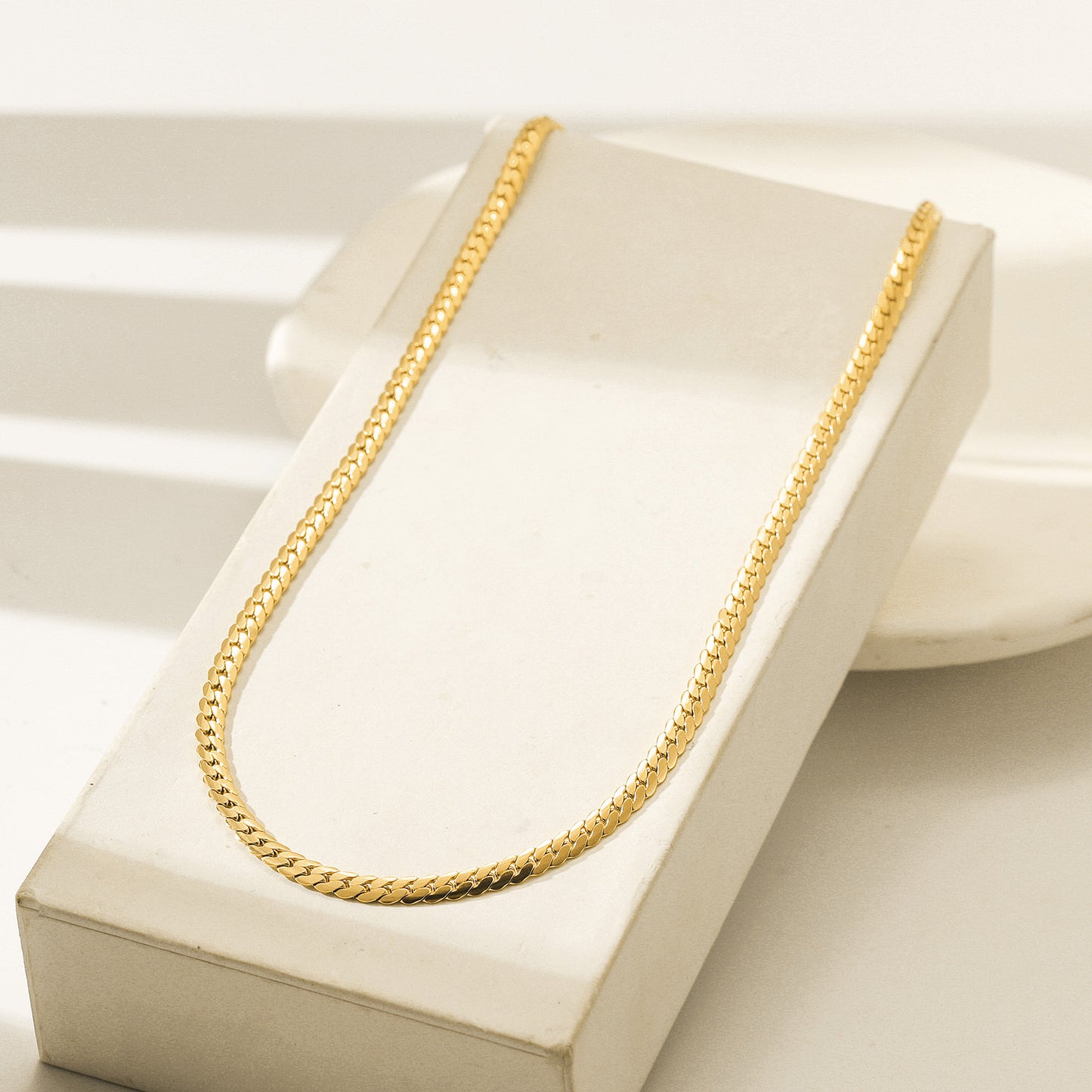 Gold Snake Necklace - NSSN881STGC-16.2