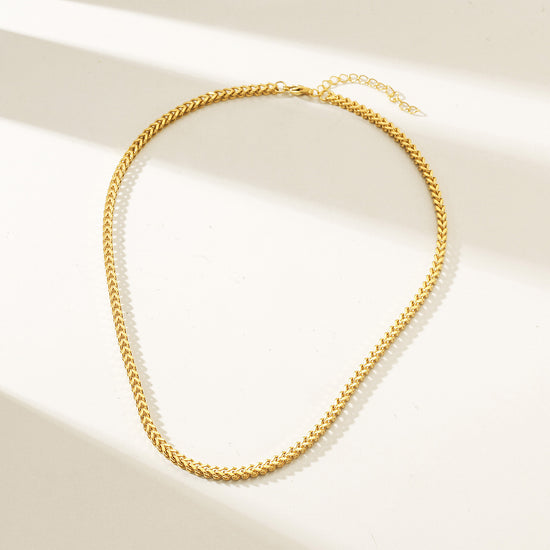 Twisted Gold Necklace - NSSN882STGC-16.5