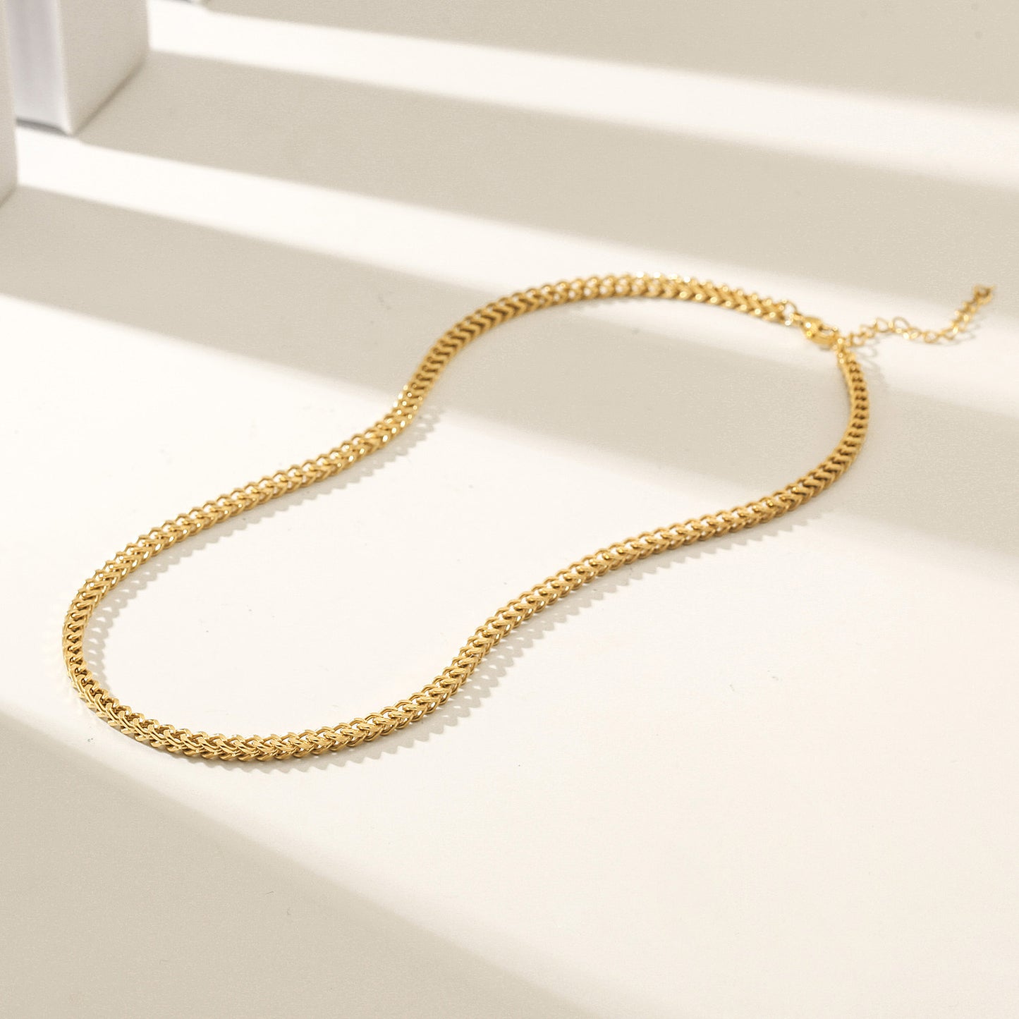 Twisted Gold Necklace - NSSN882STGC-16.5