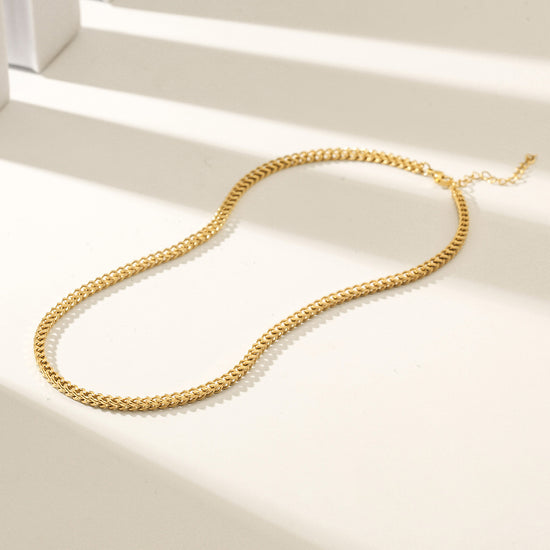 Twisted Gold Necklace - NSSN882STGC-16.5