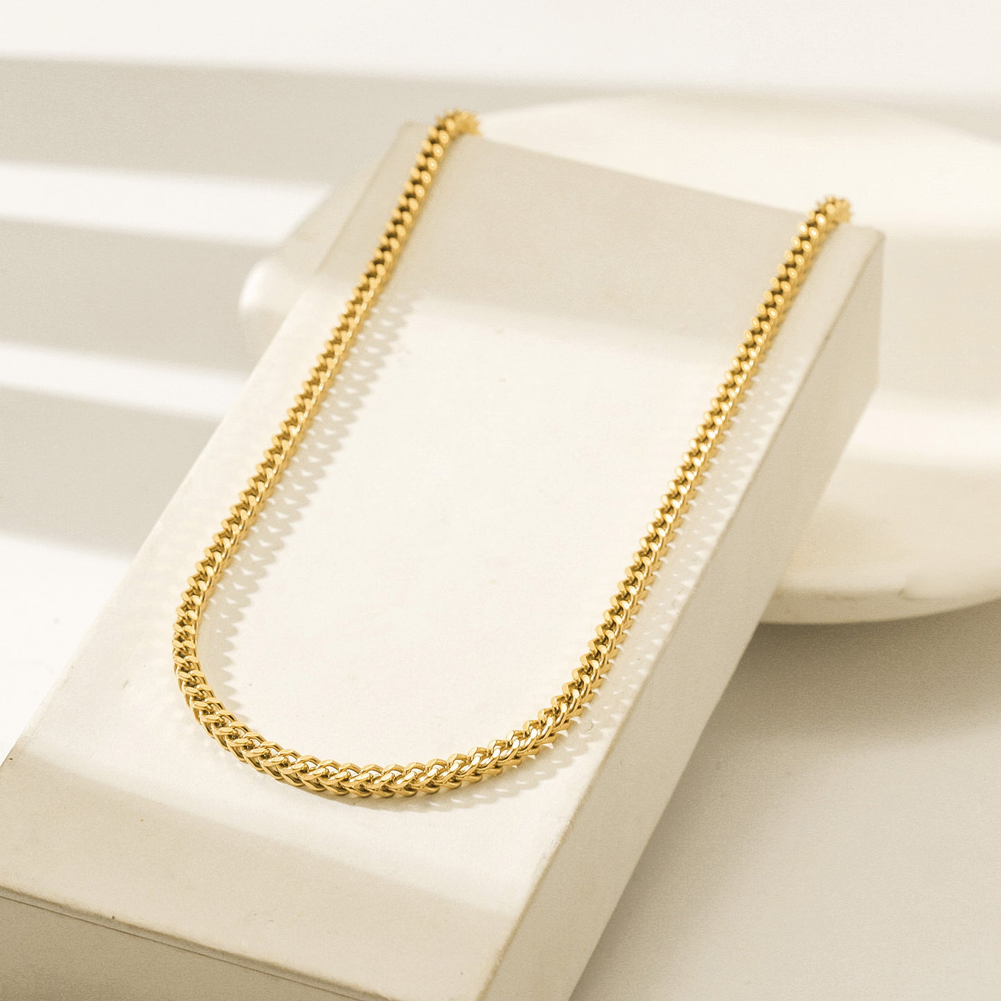 Twisted Gold Necklace - NSSN882STGC-16.5