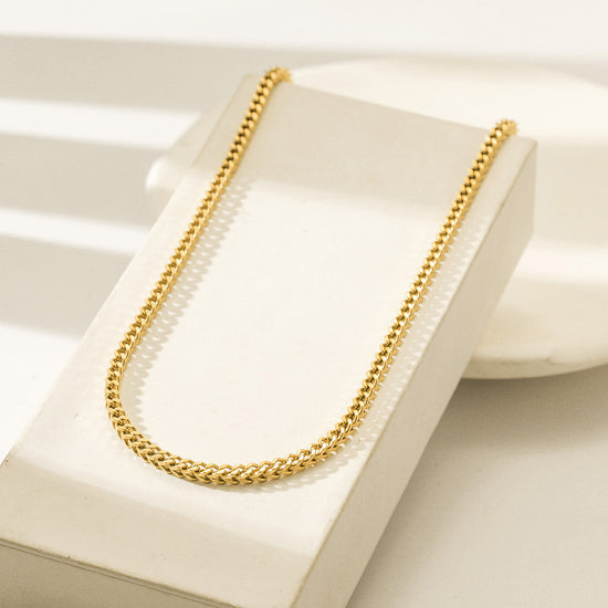 Twisted Gold Necklace - NSSN882STGC-16.5