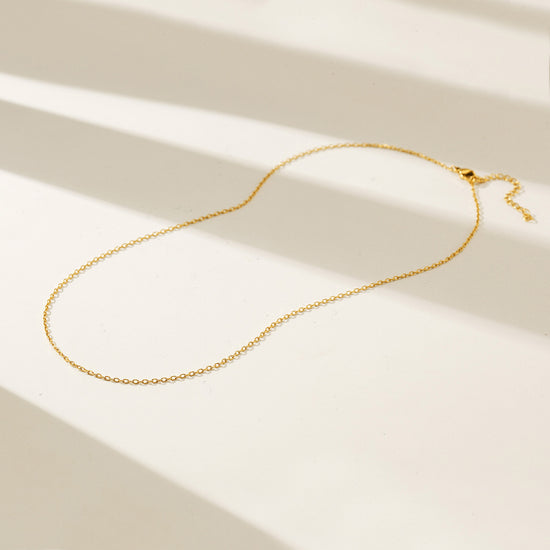 Gold Chain Necklace - NSSN883STGC-16.2