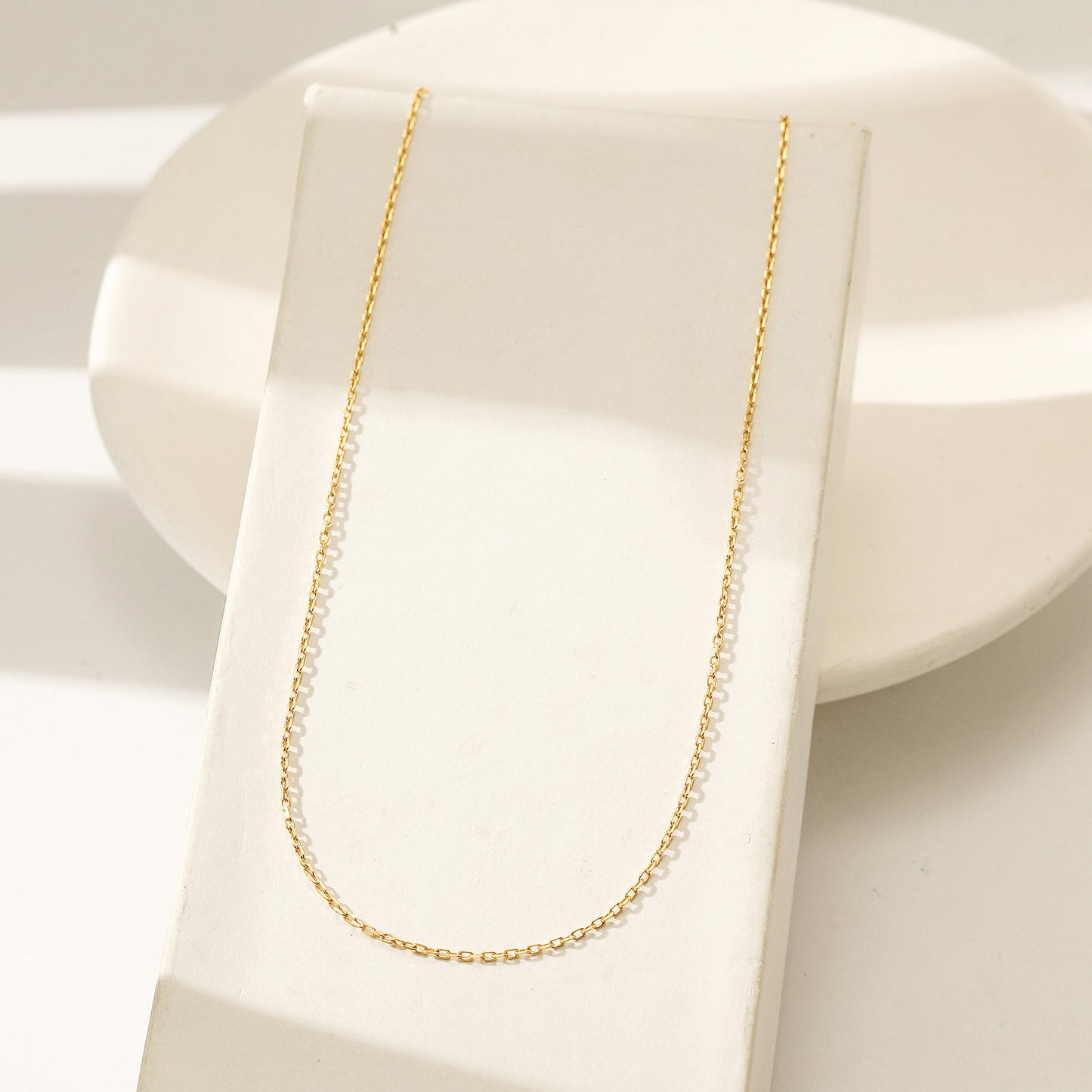 Gold Chain Necklace - NSSN883STGC-16.2