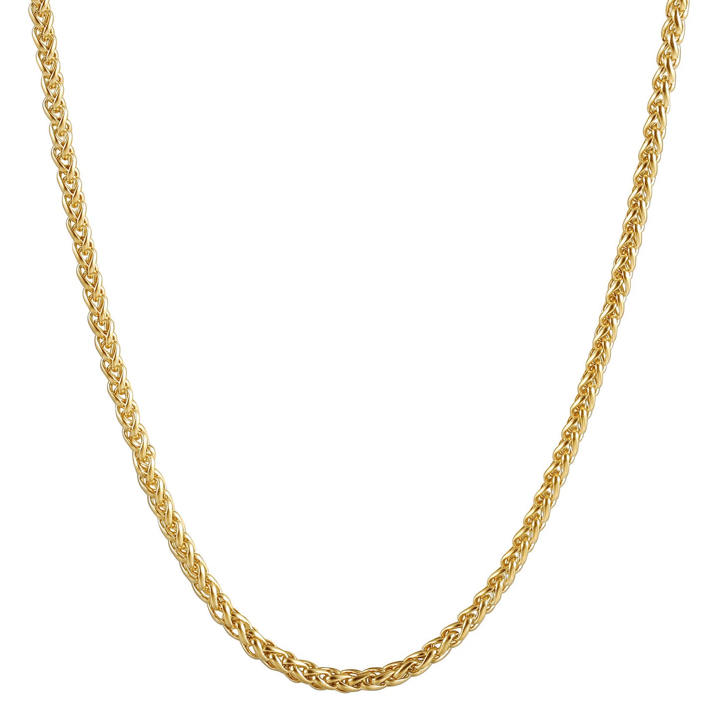 Gold Twisted Necklace - NSSN884STGC-16.2