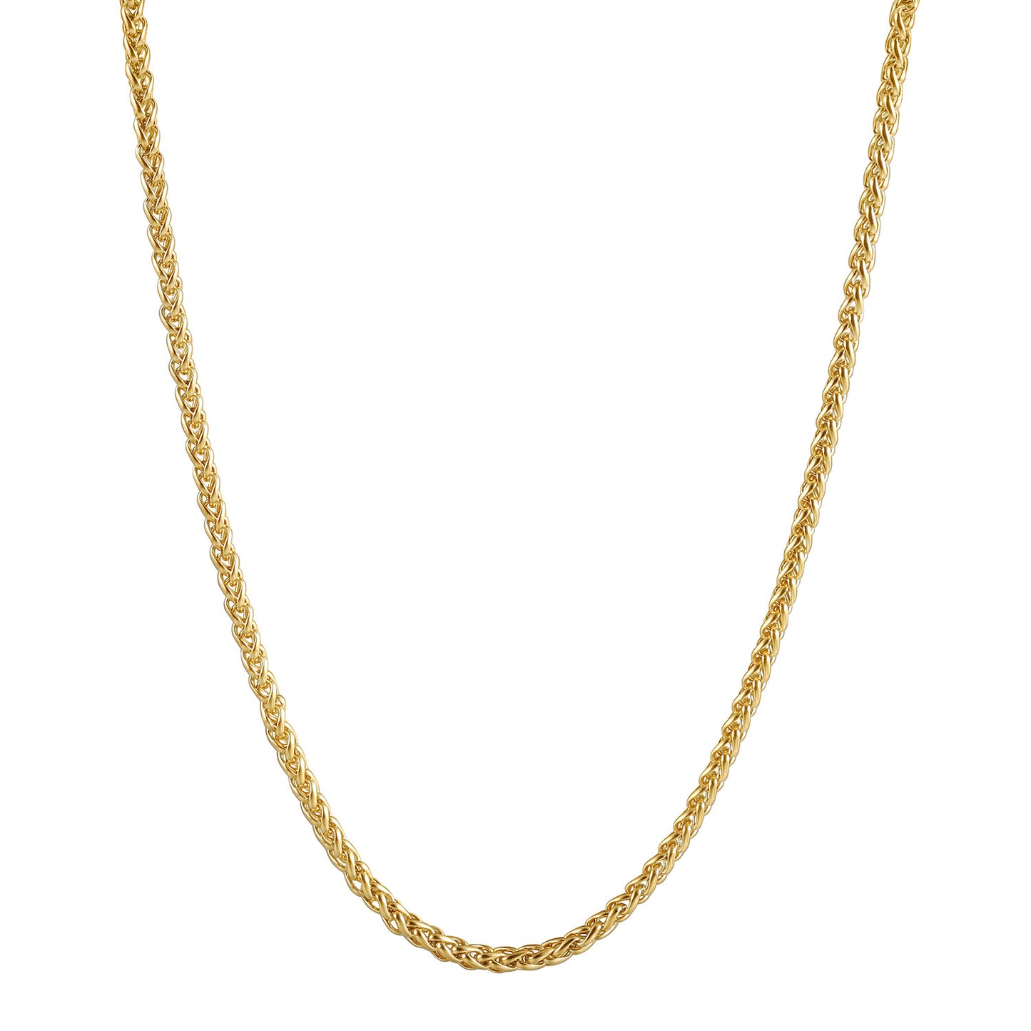Gold Twisted Necklace - NSSN884STGC-16.2