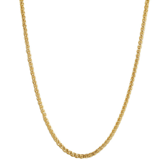 Gold Twisted Necklace - NSSN884STGC-16.2