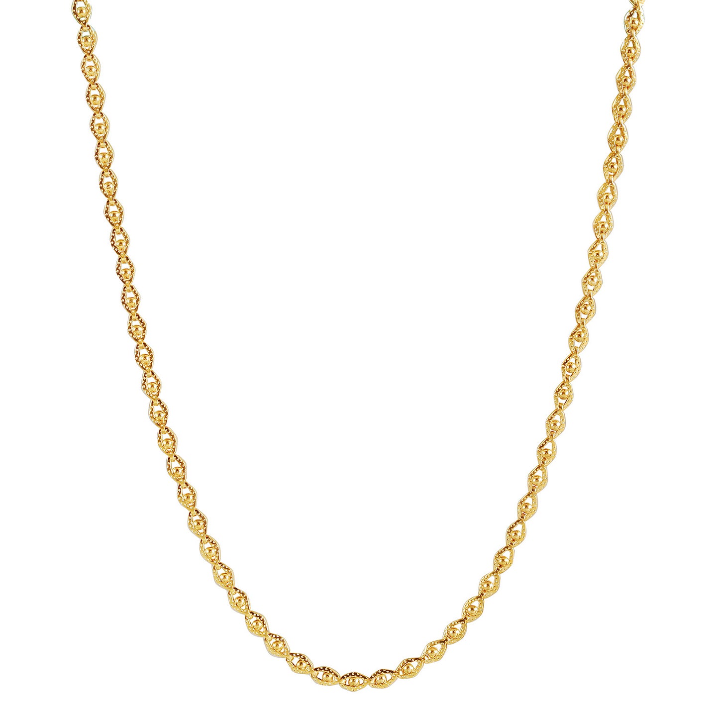 Gold Evil Eye Necklace - NSSN885STGC-16.5