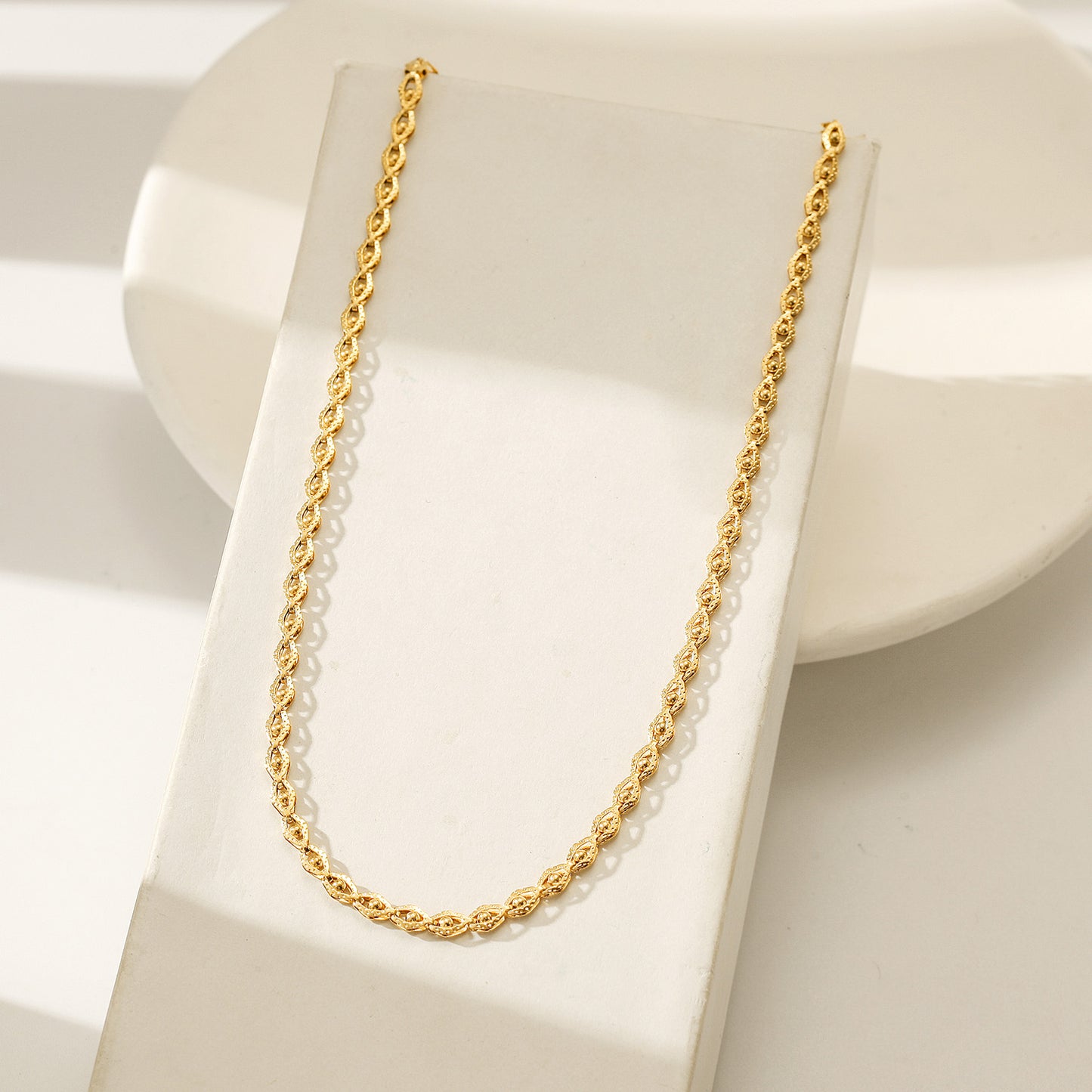 Gold Evil Eye Necklace - NSSN885STGC-16.5