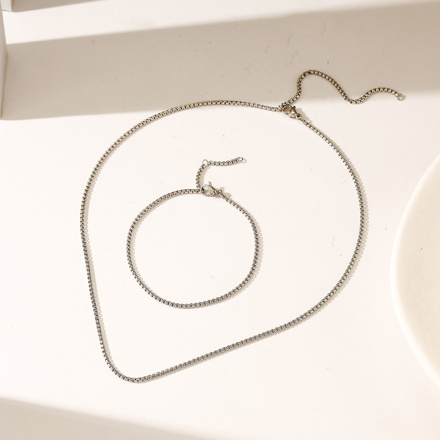Silver Charm Necklace - NSSN893STWG-15