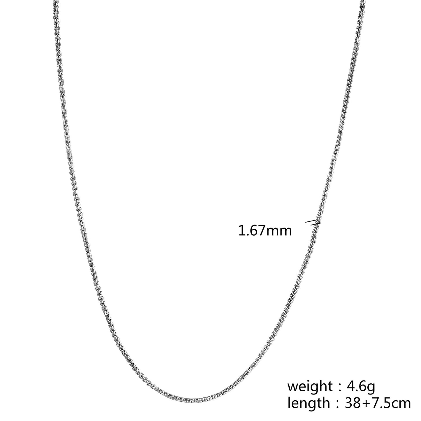 Silver Charm Necklace - NSSN893STWG-15