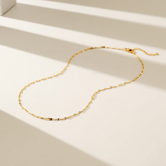 Gold Charm Chain Necklace - NSSN894STGC-16