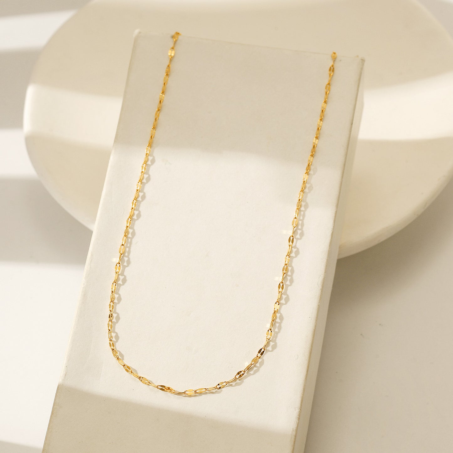 Gold Charm Chain Necklace - NSSN894STGC-16