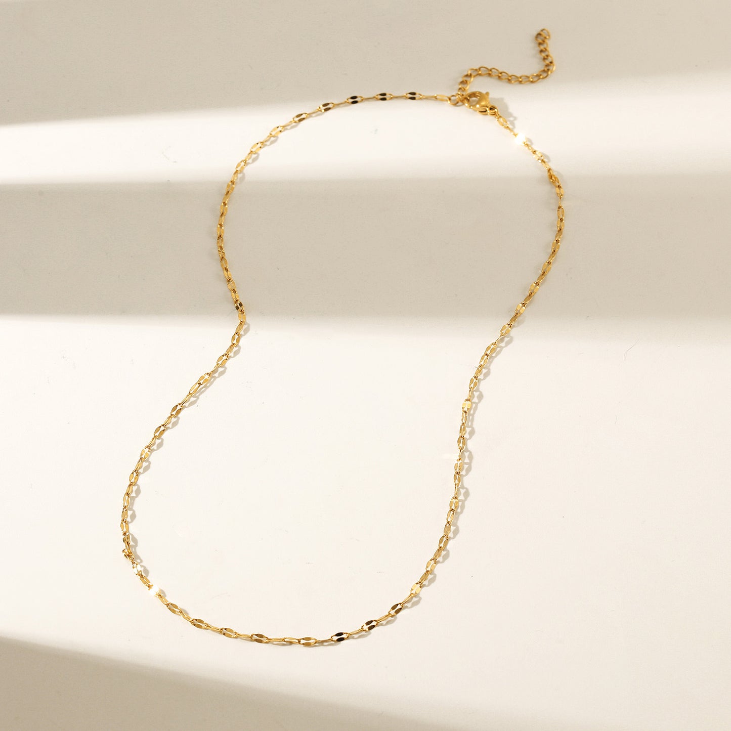 Gold Charm Chain Necklace - NSSN894STGC-16