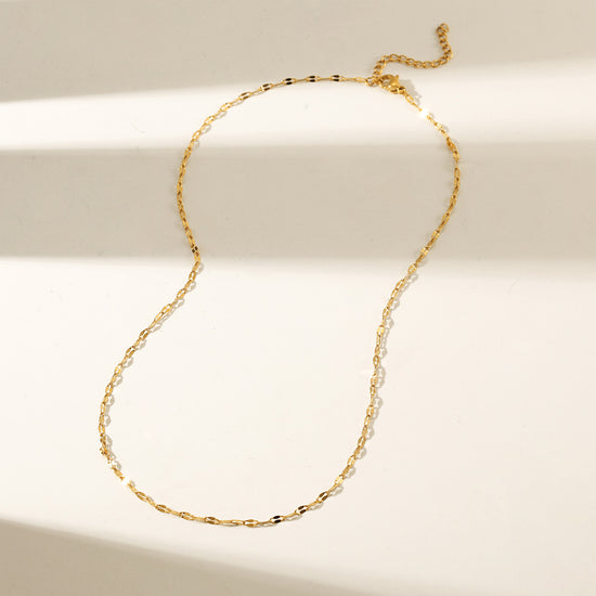 Gold Charm Chain Necklace - NSSN894STGC-16
