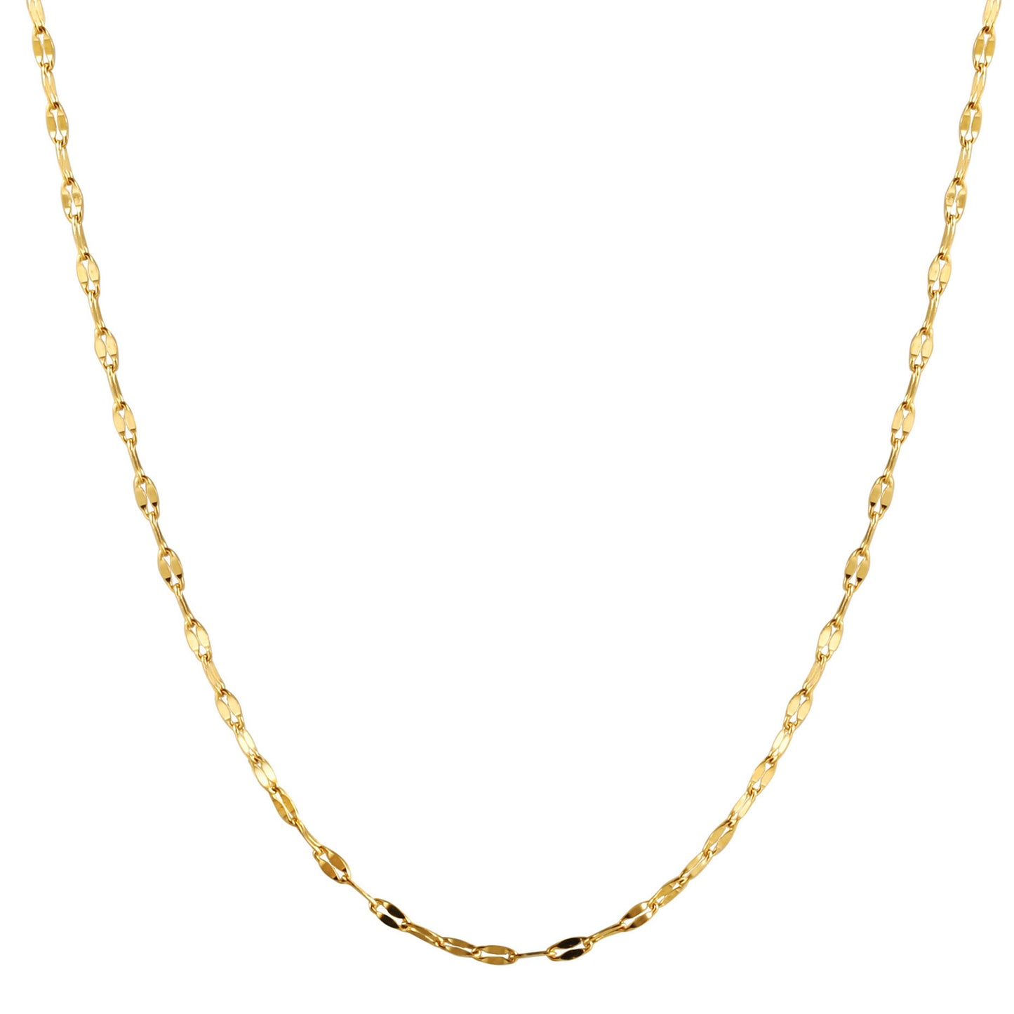 Gold Charm Chain Necklace - NSSN894STGC-16