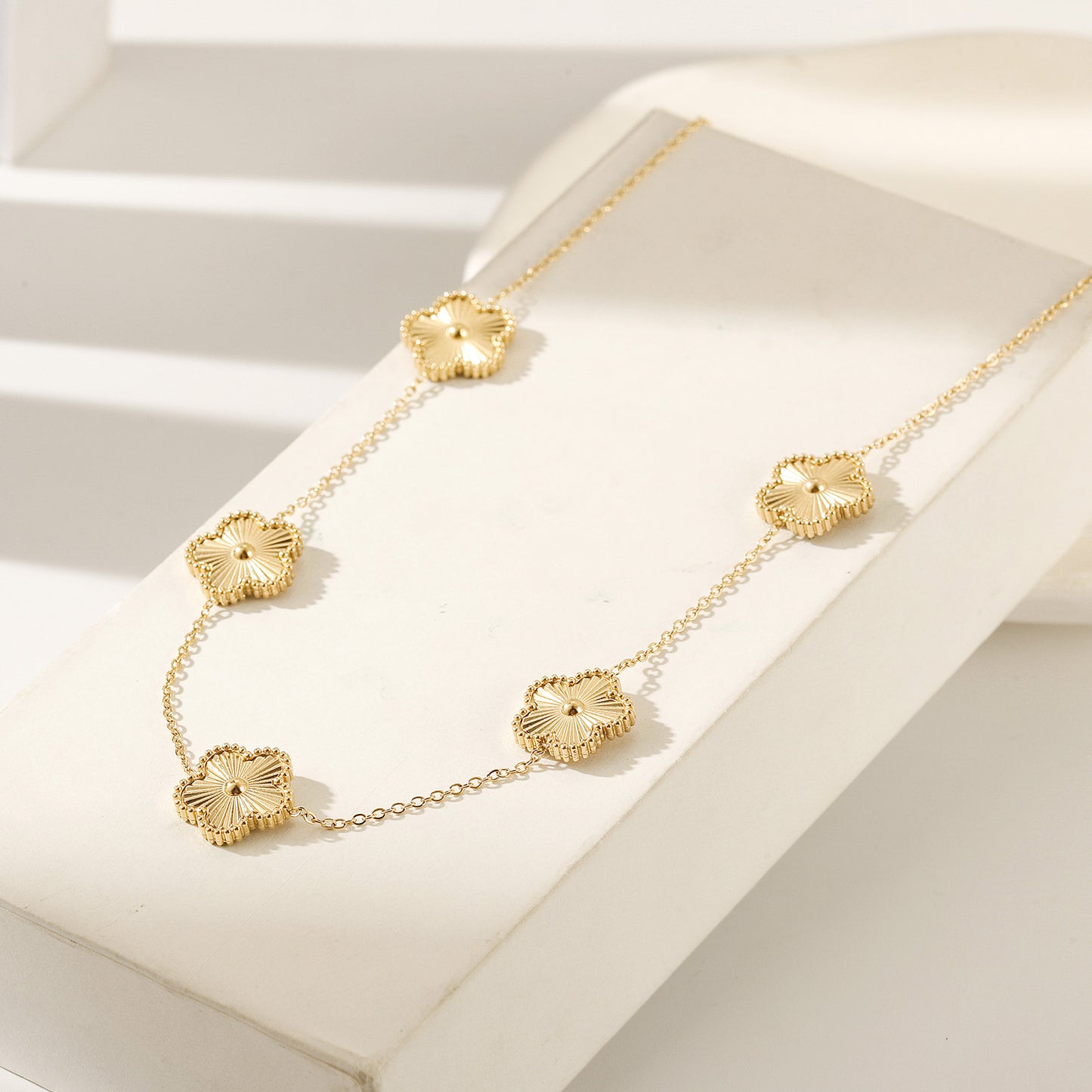 Flower VIntage Long Necklace - NSSN900STGC