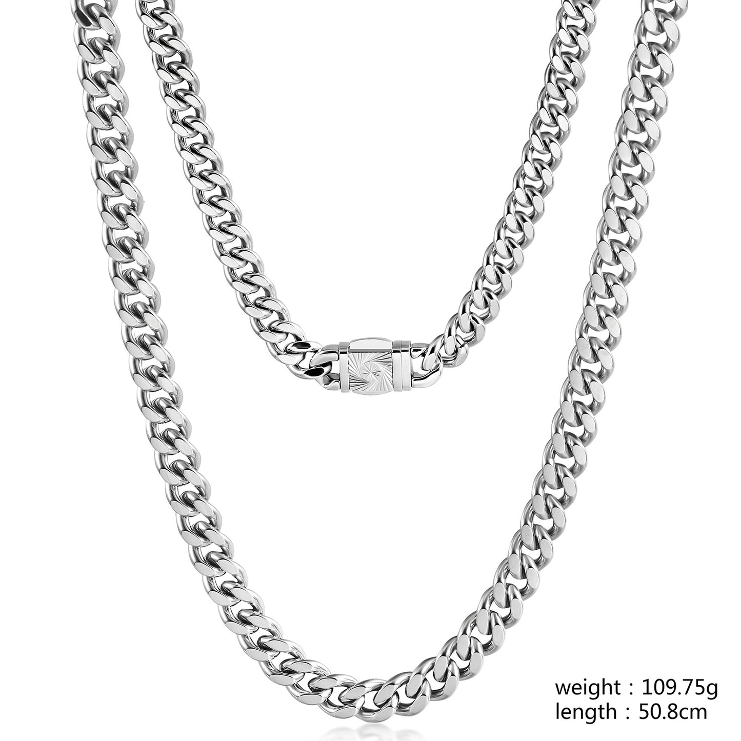 Men's Cuba Necklace - NSSN906STWG-20