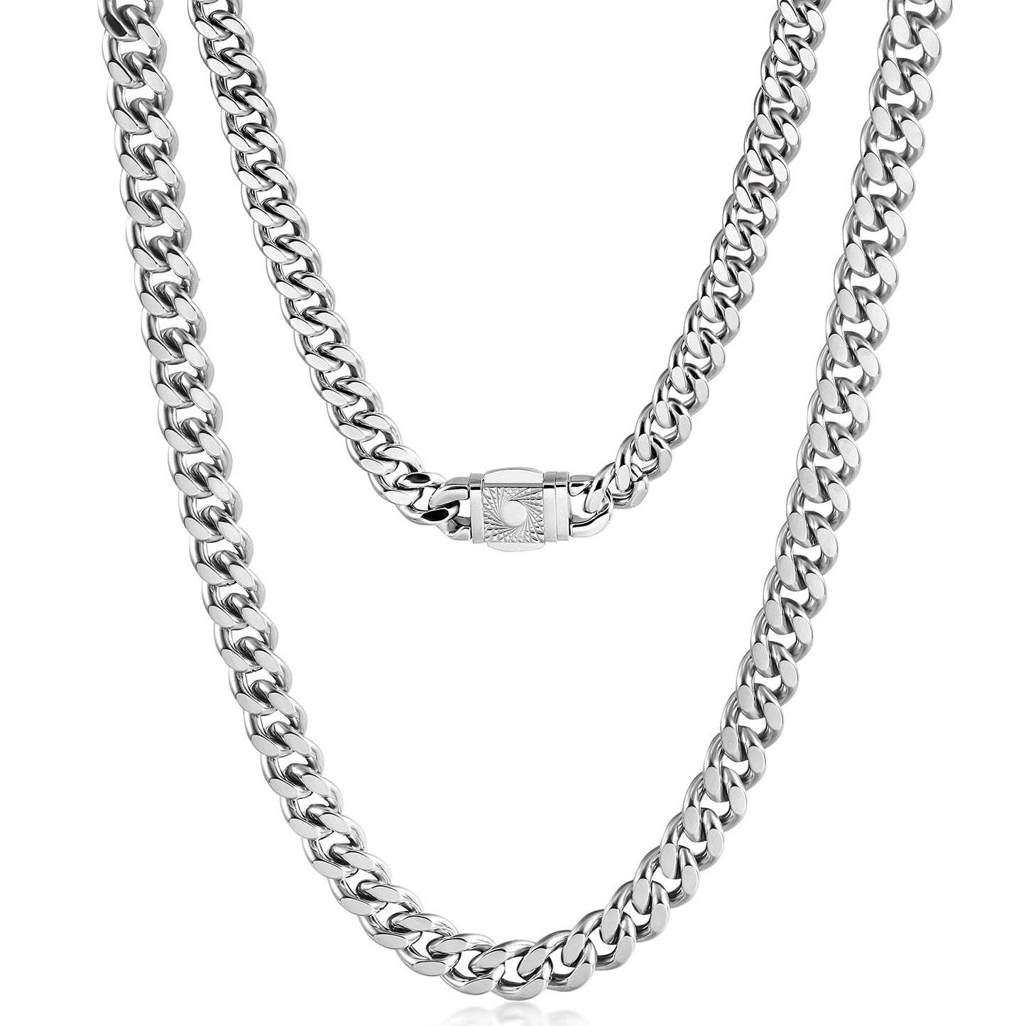 Stainless Steel Men's Necklace - NSSN907STWG-20