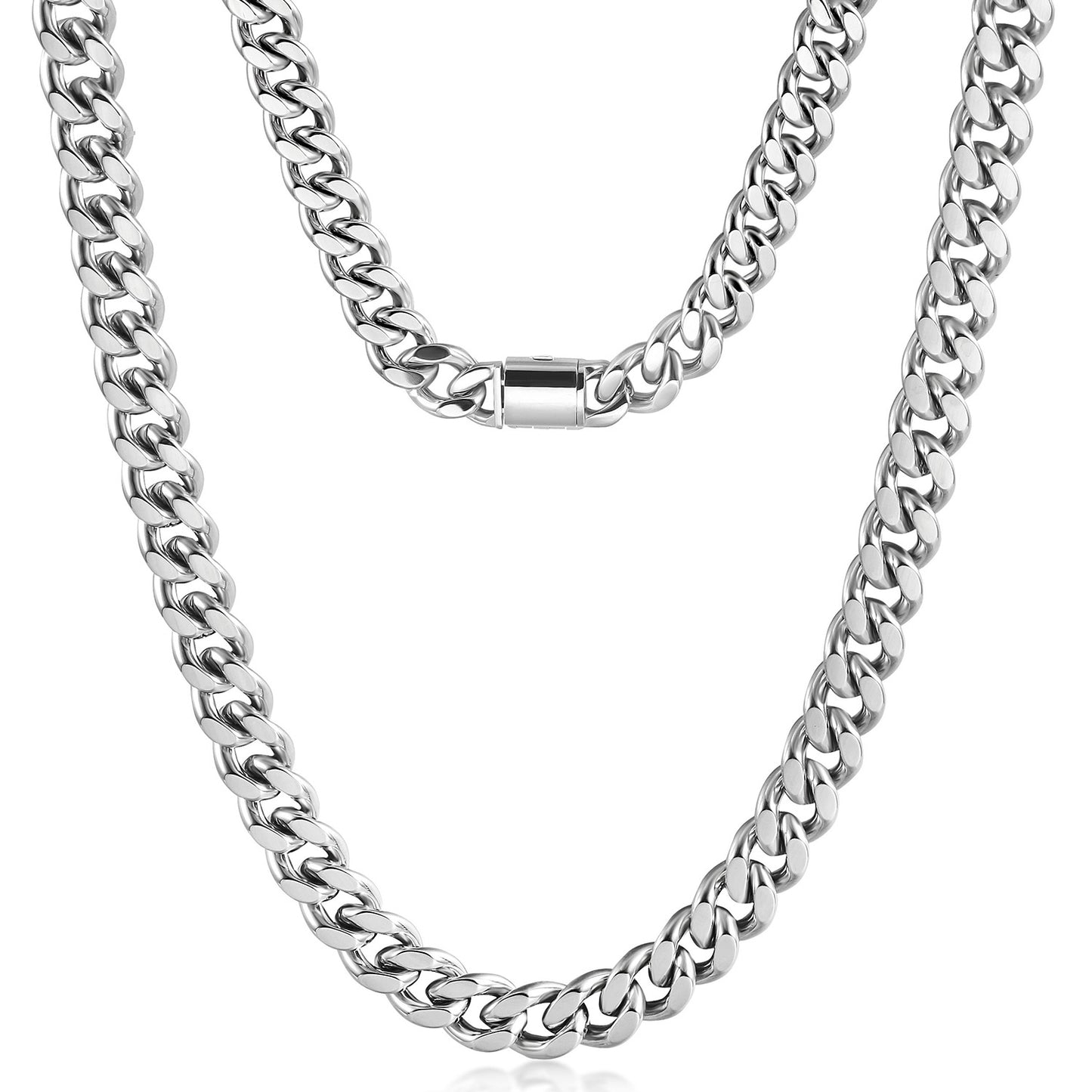 Men's Cuba Stainless Steel Necklace - NSSN911STWG-20