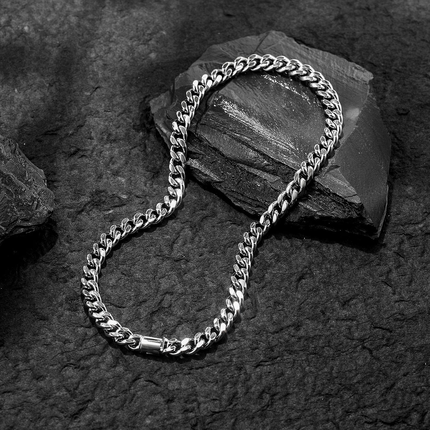 Men's Cuba Stainless Steel Necklace - NSSN911STWG-20
