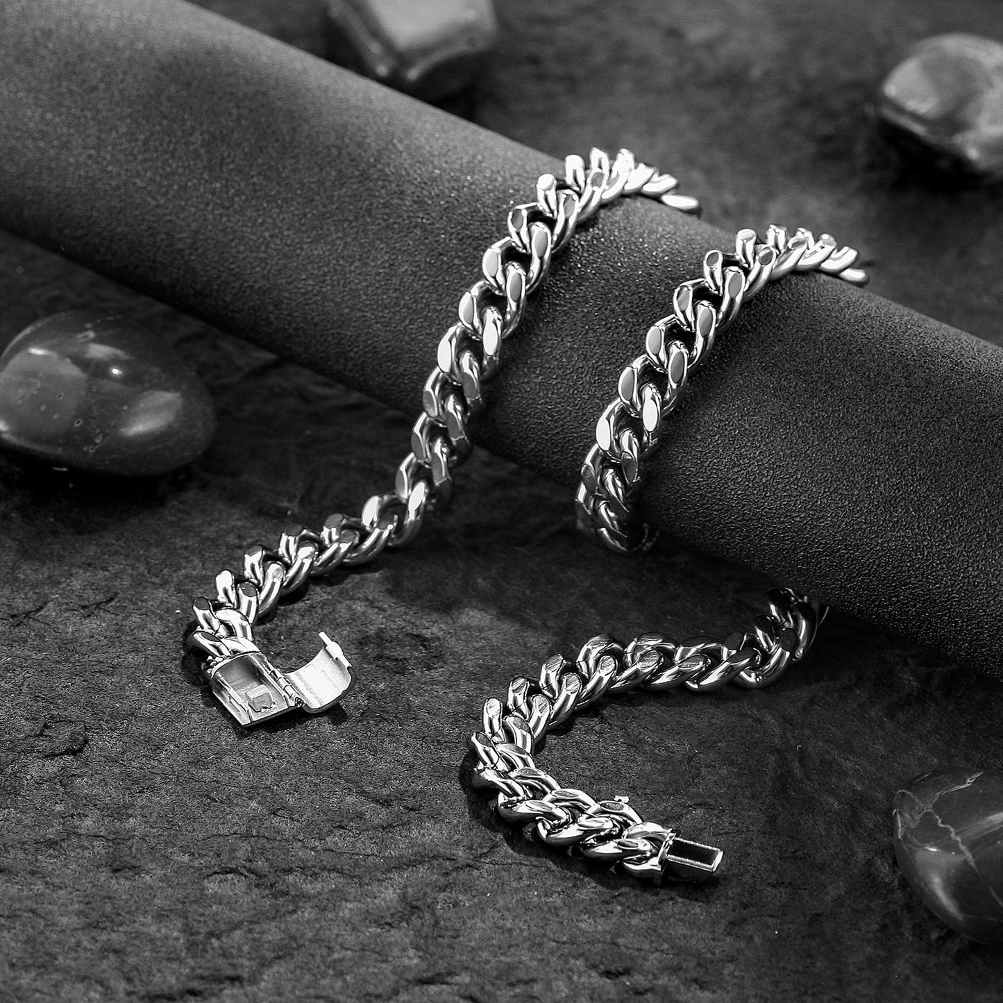 Men's Cuba Stainless Steel Necklace - NSSN911STWG-20