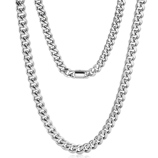 Men's Cuba Stainless Steel Necklace - NSSN911STWG-20