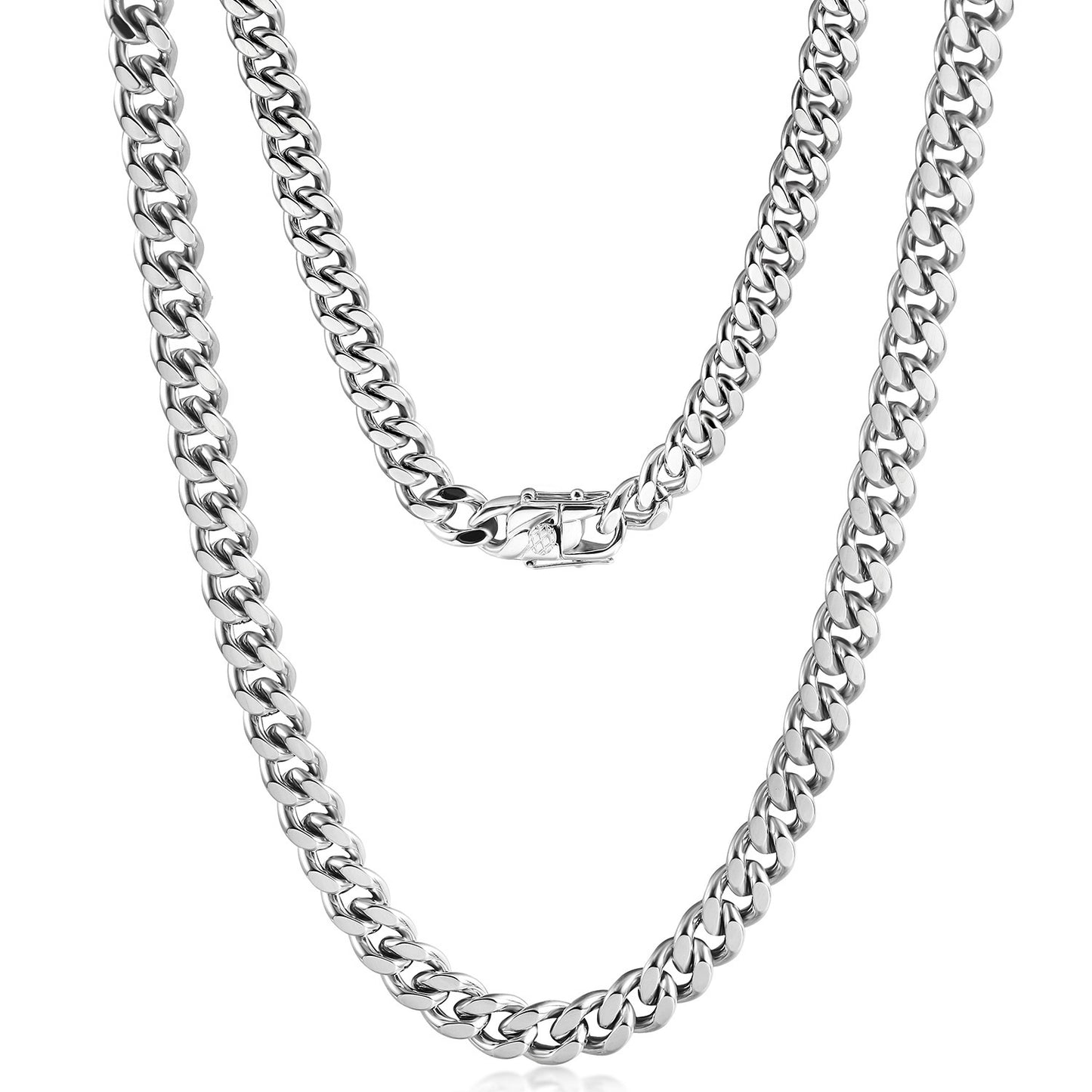 Men's Cuba Silver Necklace - NSSN912STWG-20